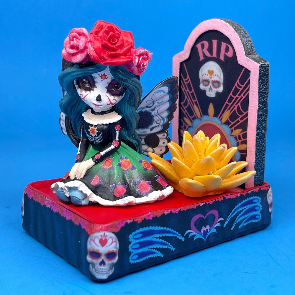 Jasmine Becket-Griffith Loving Radiance Float Figurine Sugar Skull Fairy Black